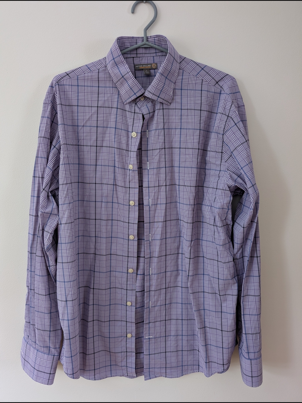 Peter Millar - Summer Comfort Men's Lavender Plaid Button-Down Shirt